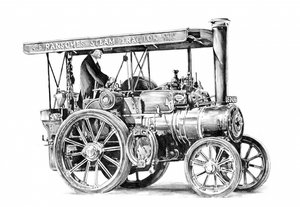 Vintage-Dampftraktor