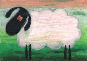 Verspieltes schwarzes Schaf