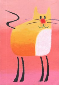 Verspielte orange Katze