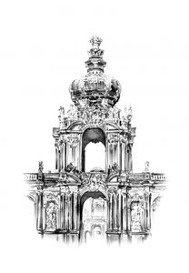 Zwinger Kronentor Zeichnung