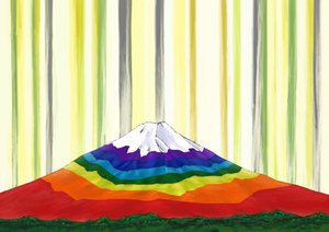 Regenbogenfarbener Berg Fuji im Licht #2 von Kunio Ota