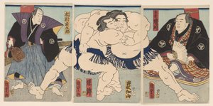 Sumo-Wettkampf von Kunisada (II) , Utagawa