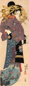 Eine stehende Bijin, ca. 1820 von Kunisada
