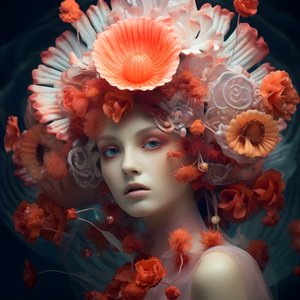 Porträt der Unterwasser-Anemonen Göttin