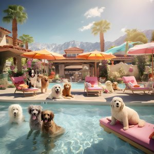 Hunde-Poolparty in Palm Springs 3