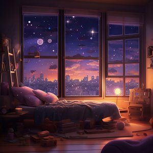Szene eines großen Fensters in einem Schlafzimmer der unteren Ebene