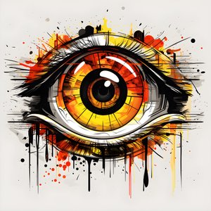 ein Auge, das wie eine Zielscheibe aussieht 2