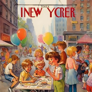 farbenfrohes New Yorker Cover von Kurt Heppke