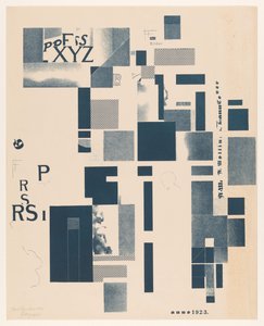 Komposition mit typografischen Elementen von Kurt Schwitters (signed by artist)