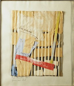 Grün und Rot. Collage von Kurt Schwitters (1887-1948) 1947 Private Sammlung von Kurt Schwitters