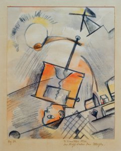 Ohne Titel (Der Kopf unter der Mühle) von Kurt Schwitters