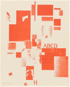 Ohne Titel, Nr. 4 von 6 aus dem Portfolio Merz 3. Kurt Schwitters 6 Lithos. Merz Mappe. Erste Mappe des Merzverlages
