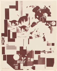 Ohne Titel, Nr. 5 von 6 aus dem Portfolio Merz 3. Kurt Schwitters 6 Lithos. Merz Mappe. Erste Mappe des Merzverlages