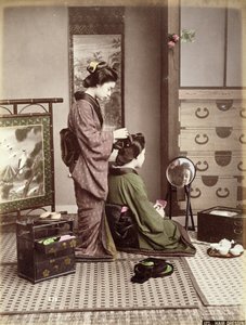 Frisieren, Japan, ca. 1880 von Kusakabe Kimbei