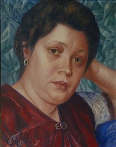 Porträt der Opernsängerin Vera Petrova-Zvantseva von Kuzma Sergeevich Petrov Vodkin