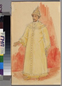 Kostümentwurf für die Oper Boris Godunow von Modest Mussorgski von Kuzma Sergeevich Petrov Vodkin