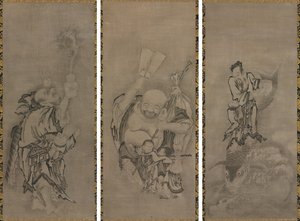 Hotei mit daoistischen Unsterblichen von Kyūseki Tomonobu
