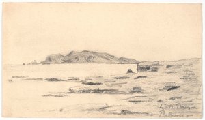 Monte Pellegrino von der Küste bei Palermo aus gesehen von Laurits Andersen Ring