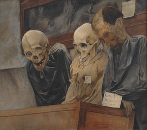 Drei Schädel aus dem Convento dei Cappucini in Palermo