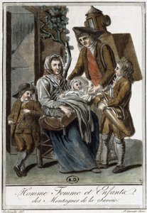 Familie von Savoyer Bauern - in „Enzyklopädie der Reisen“ von J. Grasset St Sauveur, Deron, Paris