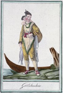 Grönländerin - in „Enzyklopädie der Reisen“ von J. Grasset Saint Sauveur, ed. Deroy, Paris