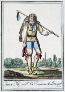 Junger Bauer aus der Umgebung von Limoges - in „Enzyklopädie der Reisen“ von J. Grasset St Sauveur, Deron, Paris
