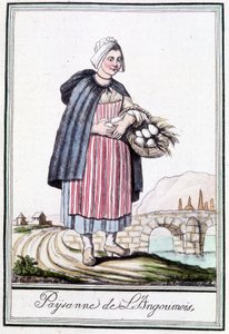 Bäuerin aus Angoumois - in „Enzyklopädie der Reisen“ von J. Grasset St Sauveur, Deron, Paris von L.F. Labrousse