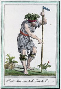 Priester und Arzt aus Feuerland (Chile) - in „Enzyklopädie der Reisen“ von J. Grasset St Sauveur von L.F. Labrousse