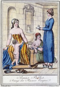 Öffentliche Bäder für türkische Frauen - in „Enzyklopädie der Reisen“ von J. Grasset St Sauveur, Deroy, Paris