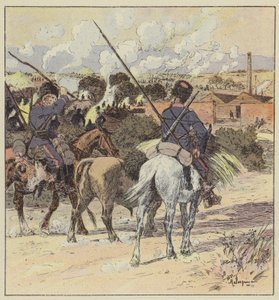 Biwak der Kosaken von General Rennenkampf von L. Malespine