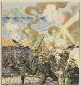 Bombardierung von Gensan durch die russische Flotte von Wladiwostok von L. Malespine