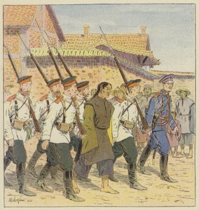 Führung eines chinesischen Spions zum russischen Hauptquartier