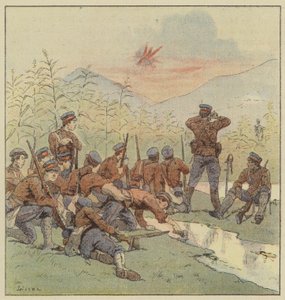 Japanische Infanterie versteckt sich im Gaolian von L. Malespine