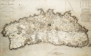 Karte von Menorca von L. S. de la Rochette