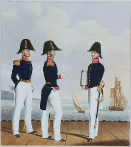 Kostüm der Royal Navy & Marines. Zahlmeister & Kapitänsschreiber