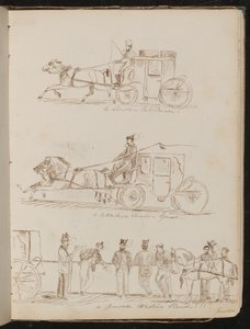 Studien von "einem Londoner Kutscher", "einem Cittadine-Kutscher - Genua" und "einem genuesischen Cittadine-Stand", datiert "26. Juni/61" von Lady Butler