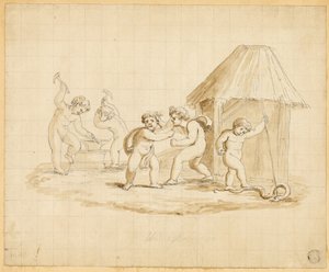 Putti, die mythologische Szenen darstellen von Lady Diana Beauclerk
