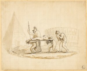 Putti, die eine römische Trauerprozession darstellen von Lady Diana Beauclerk