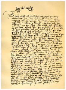 Brief von Lady Jane Grey an William Parr, 10. Juli 1553 von Lady Jane Grey