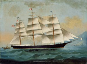 Das Schiff Fleetwing, Hongkong-Bucht, J. W. Guest, Kommandant