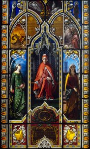 Der Triumph von Dante (1851), Buntglasfenster von Giuseppe Bertini, Poldi Pezzoli Museum, Mailand, Lombardei, Italien von Amadeo (after) Modigliani