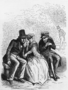 Illustration für Vater Goriot, Roman von Honoré de Balzac (1799-1850) aus der mehrbändigen Sammlung mit dem Titel Menschliche Komödie, Gravur von Laisne