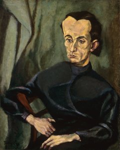 Porträt von Lajos Kassak von Lajos Tihanyi
