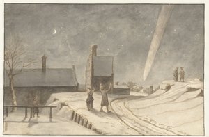 Sternschnuppe über Alkmaar von Lambert Doomer