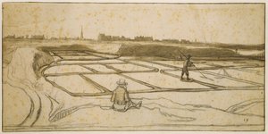 Salzabbau in Le Croisic, 1645 von Lambert Doomer