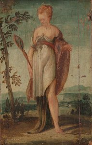 Frau mit Spiegel von Lambert Sustris (circle of)