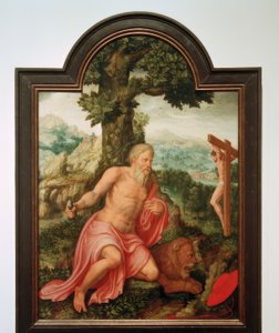Landschaft mit hl. Hieronymus von Lambert van Noort