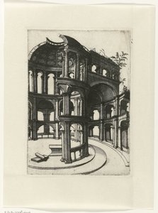 Ruine mit Rundbögen und Kuppel von Lambertus Suavius