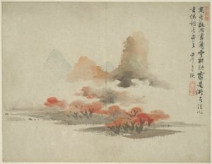 Landschaft im Stil der alten Meister: nach Gao Kegong (1248-1310) von Lan Ying