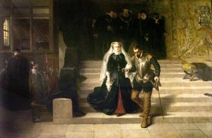 Maria Stuart wird zu ihrer Hinrichtung geführt, 1871 von Laslett John Pott